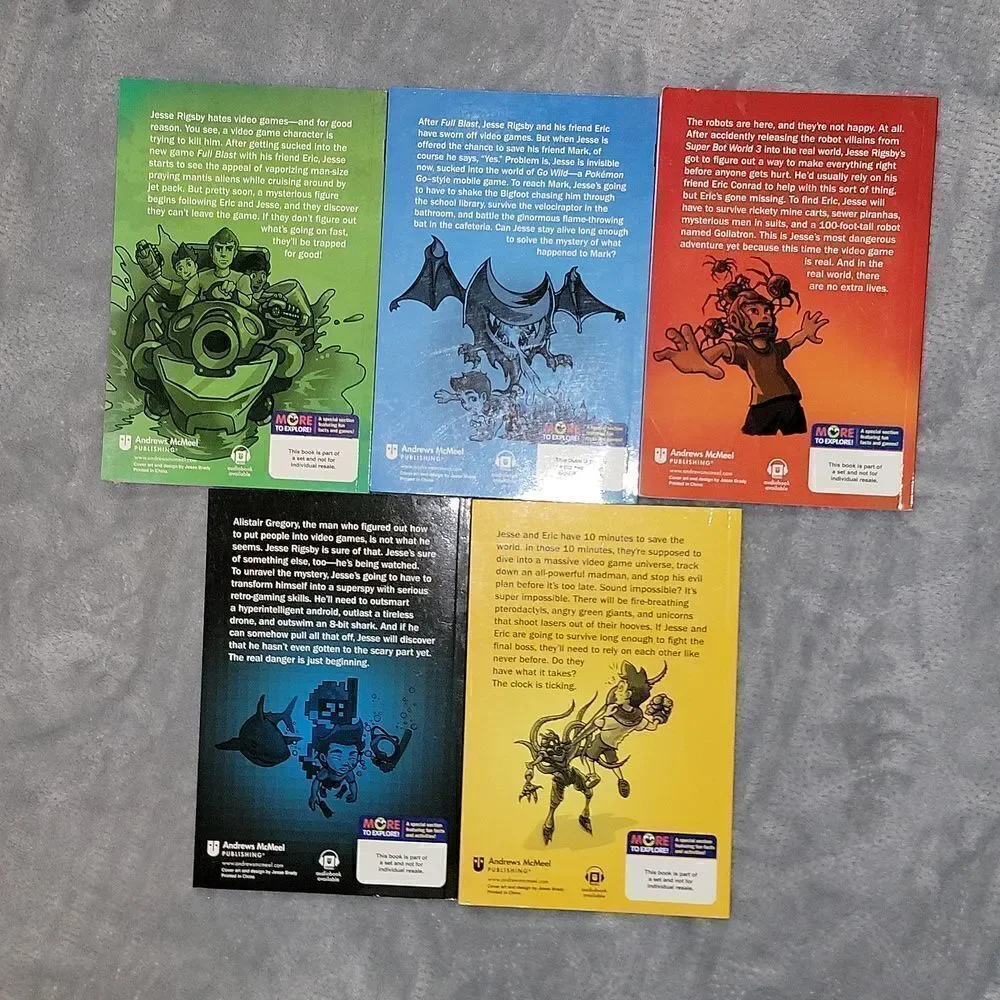 Trapped in a Video Game By Dustin Brady Complete Book Series # 1-5
